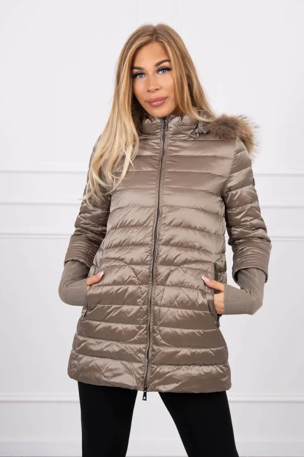 Kesi marka niezdefiniowana Winter Jacket TIFFI 27 beige