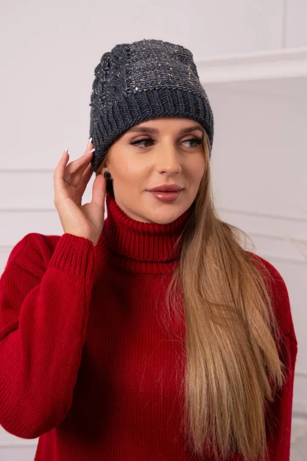 Kesi marka niezdefiniowana Women's cap Amira K359 graphite+white