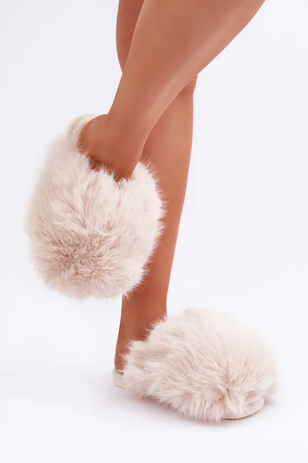 Boto marka niezdefiniowana Women's Fuzzy Slippers Light Beige Wladisa