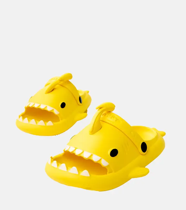 marka niezdefiniowana marka niezdefiniowana Yellow children's flip-flops with shark motif Tossi