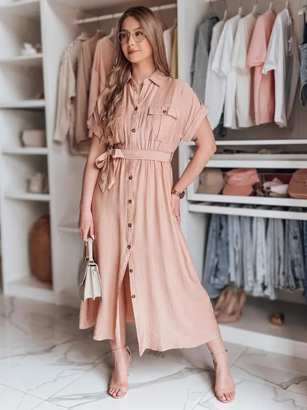 DStreet Maxi obleka SUNNI LOVE roza