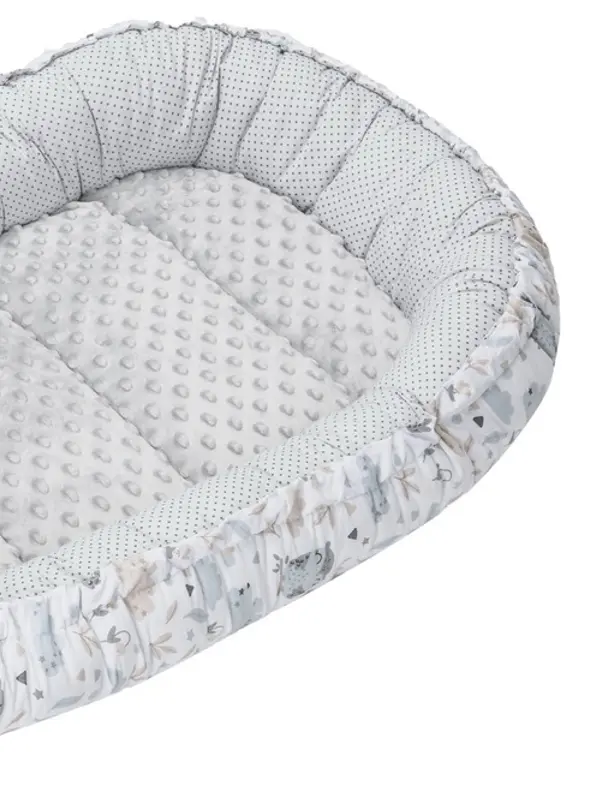 Medi Partners Medi Partners Baby cocoon/nest – Glade + gray Minky