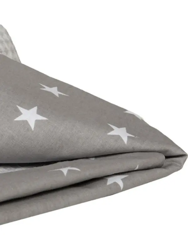 Medi Partners Medi Partners Blanket 75x100 cotton + cotton Wafel – Stars + gray Wafel