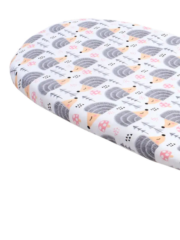 Medi Partners Medi Partners Fitted sheet for a stroller - cotton - Gray hedgehogs