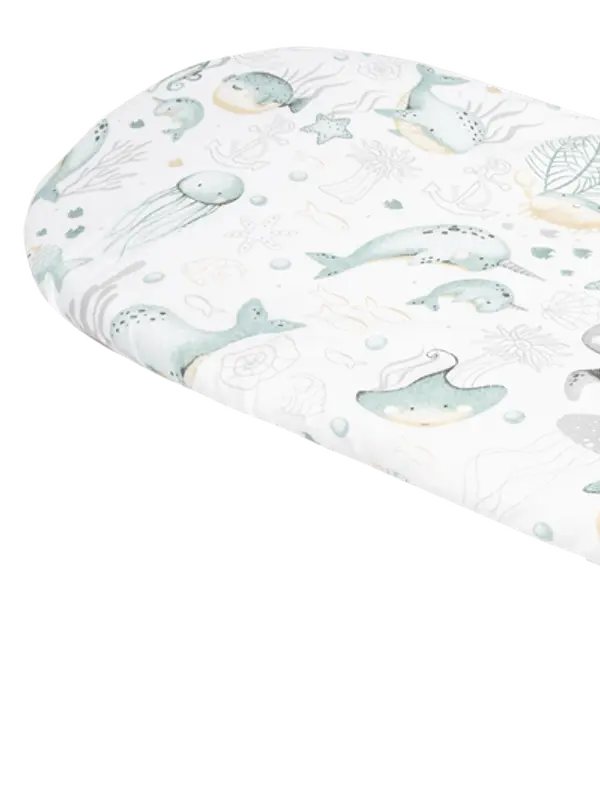 Medi Partners Medi Partners Fitted sheet for stroller – cotton – Ocean