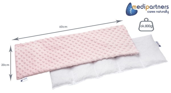 Medi Partners Medi Partners Temopot with cherry seeds large 20x60 – 5 chambers Minky – Light pink