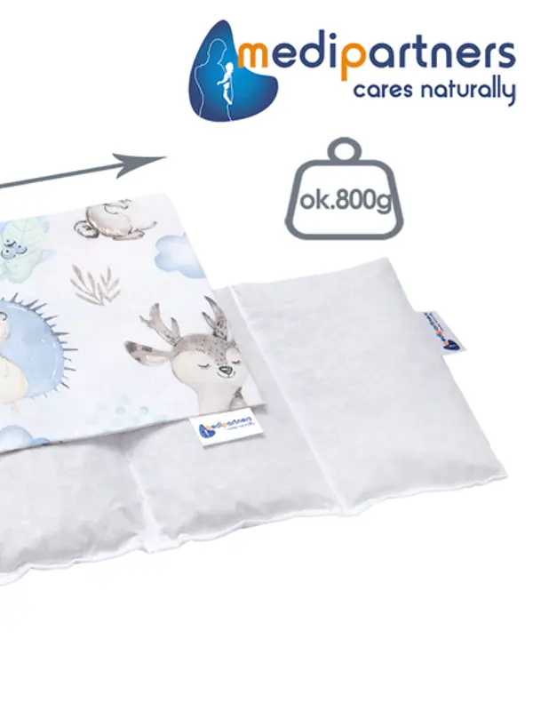 Medi Partners Medi Partners Thermofor with cherry seeds large 20x60 - 5 chamber - Deer and Hedgehog