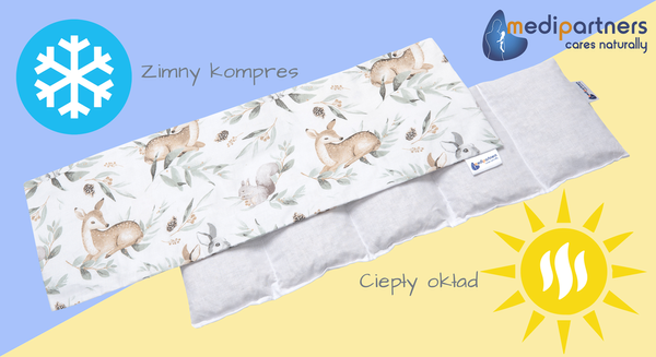 Medi Partners Medi Partners Thermofor with cherry seeds large 20x60 - 5 chamber - Deer in the leaves