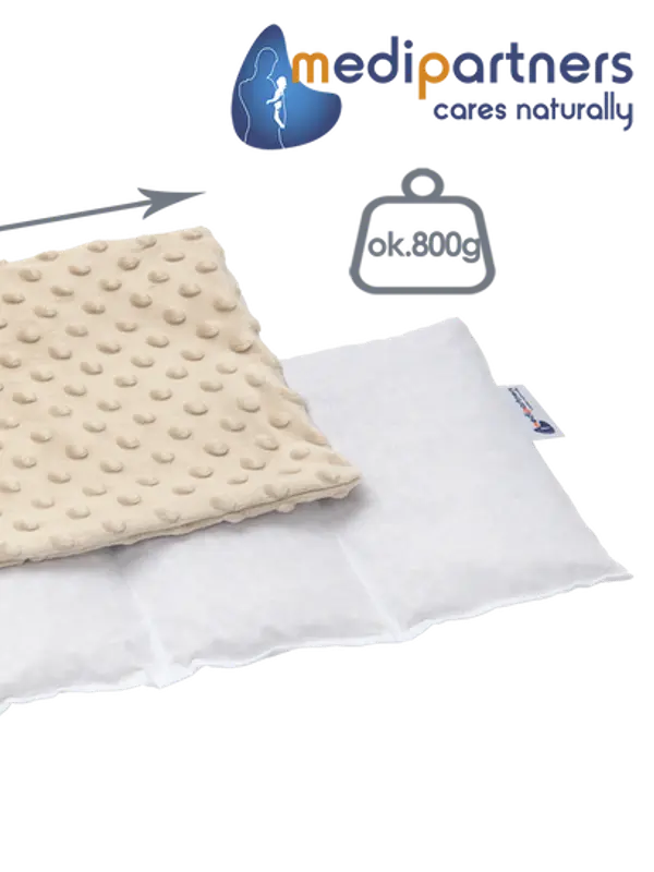 Medi Partners Medi Partners Thermophor with cherry seeds large 20x60 – 5 chambers Minky – Beige