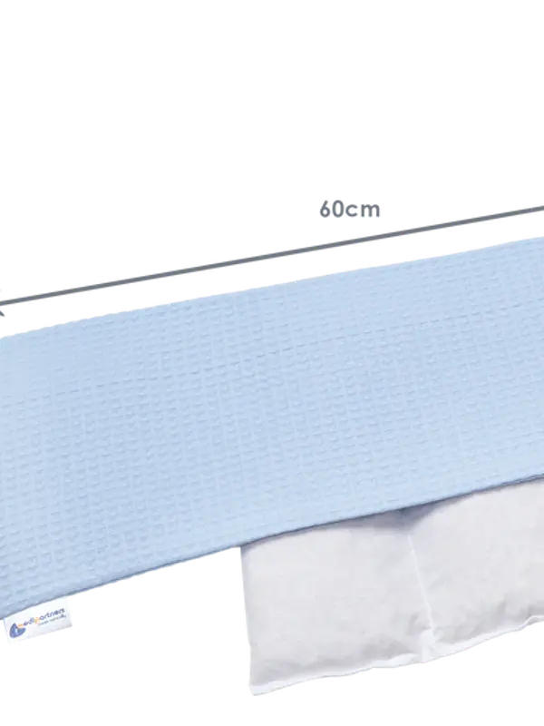 Medi Partners Medi Partners Thermophor with cherry seeds large 20x60 – 5 chambers Waffle – Light blue