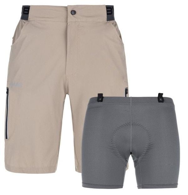 Kilpi Men cycling shorts Kilpi TRACKEE-M beige