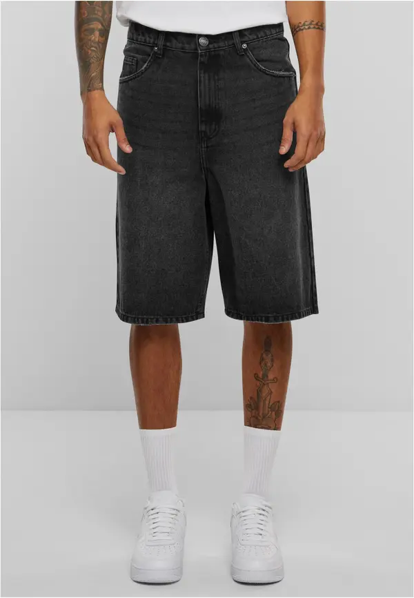 Urban Classics Men's 90's Heavy Denim Shorts - Black