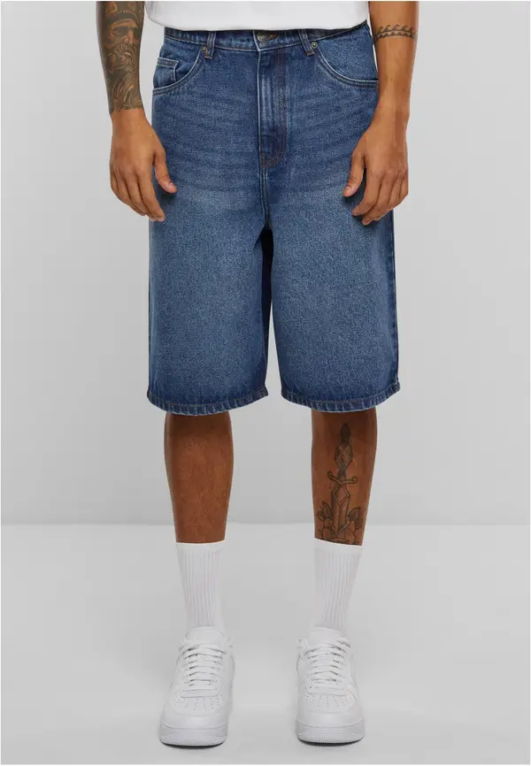 Urban Classics Men's 90's Heavy Denim Shorts Blue