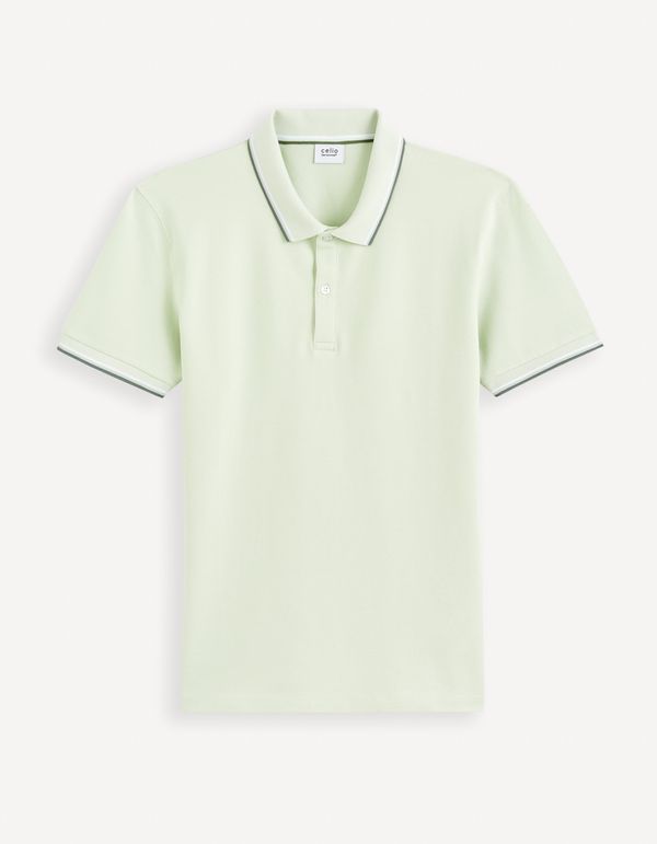 Celio Men's Basic Menthol Polo T-Shirt Celio Decolrayeb