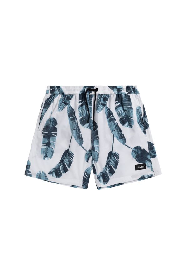 Atlantic Men's beach shorts ATLANTIC - white with pattern