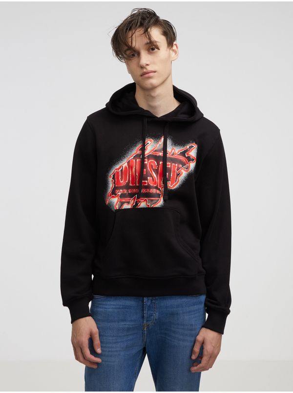 Diesel Men's Black Diesel Hoodie - Men's