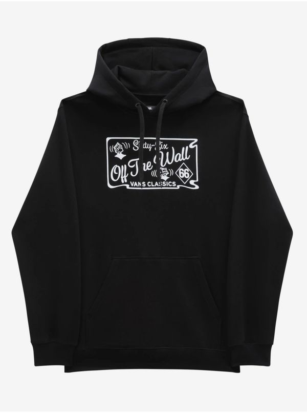 Vans Men's Black Hoodie VANS Diced Po - Men's