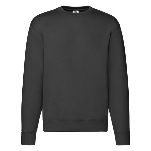 Fruit of the Loom Men's Black Sweatshirt Set-in Sweat Fruit of the Loom