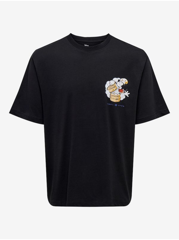 Only Men's Black T-Shirt ONLY & SONS Disney - Men