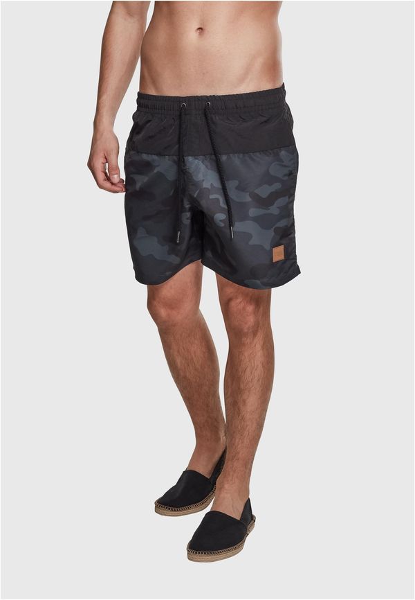 Urban Classics Men's Block Swimsuit Black/Camouflage