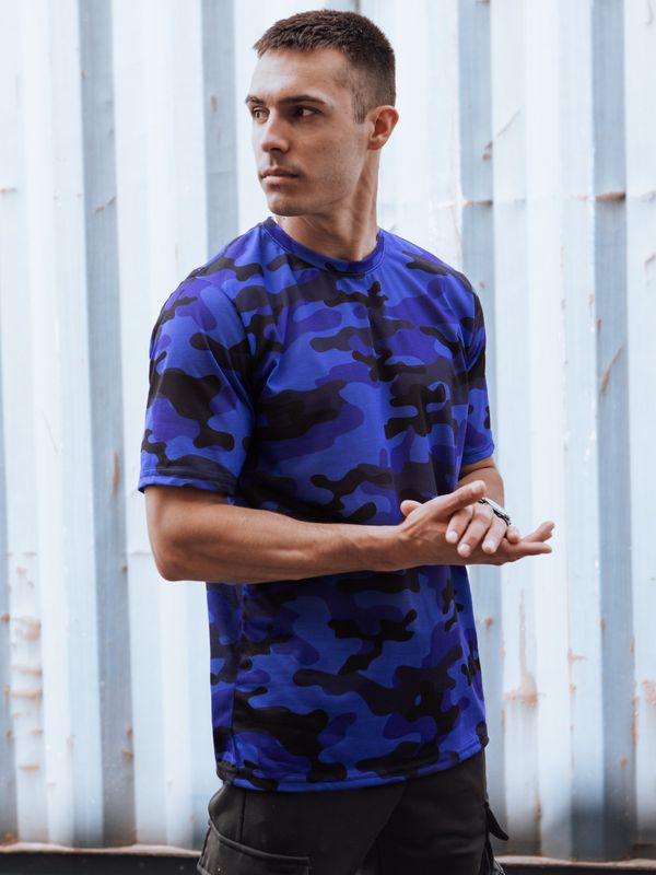 DStreet Men's Blue Camo T-Shirt Dstreet