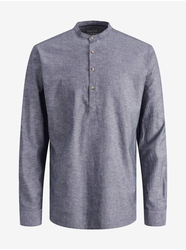 Jack & Jones Men's Blue Linen Shirt Jack & Jones Summer - Men