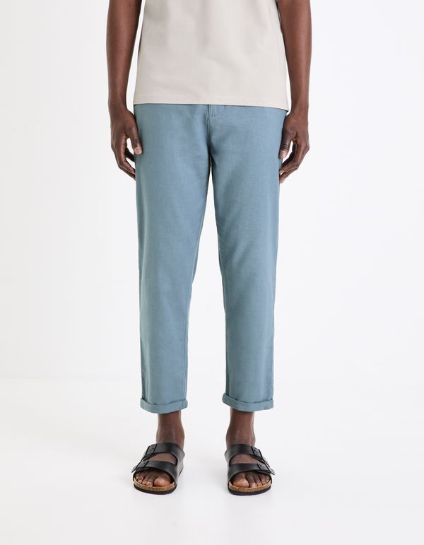 Celio Men's blue trousers with linen blend Celio Dolinco