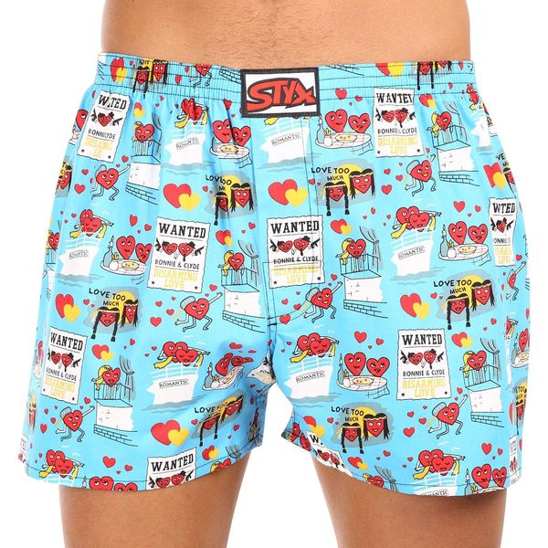 STYX Men's Boxer Shorts Styx Art Classic Rubber Oversized Valentine's Day Couples