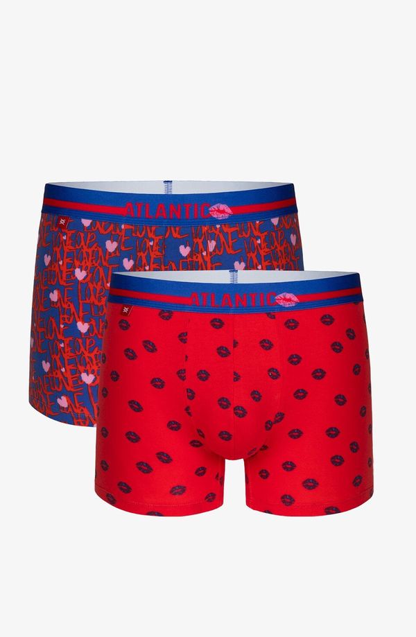 Atlantic Men's Boxers ATLANTIC 2Pack - Blue/Red