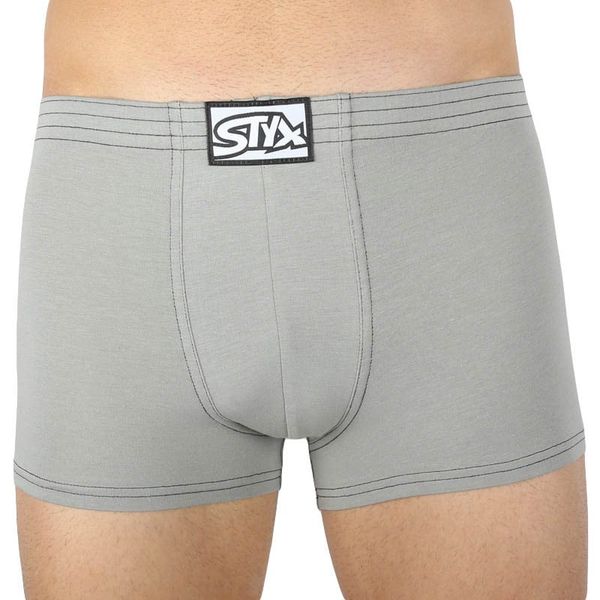 STYX Men's boxers Styx classic rubber light gray