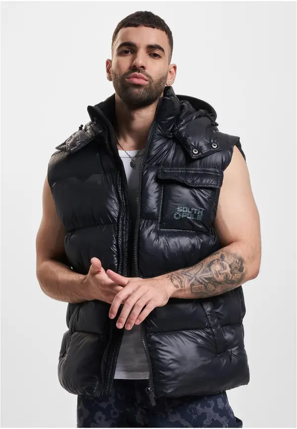 Southpole Men's Bubble Icy Vest 1.0 black
