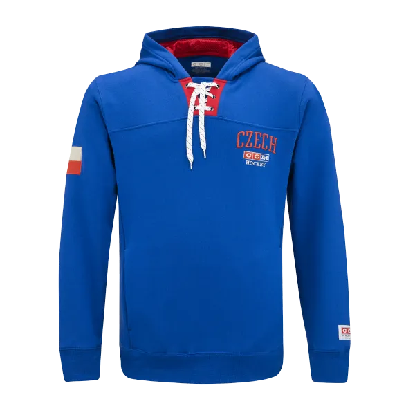 CCM Men's CCM FLAG HOODIE TEAM CZECH Collegiate Royal SR