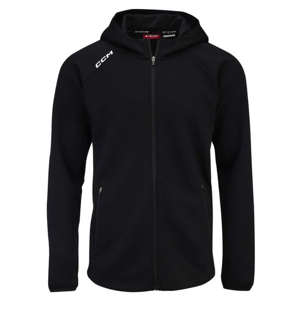 CCM Men's CCM LOCKER ROOM FLEECE FULL ZIP HOODIE black