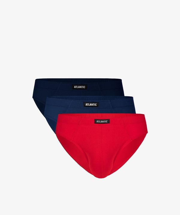 Atlantic Men's classic briefs ATLANTIC 3Pack - dark blue/blue/red