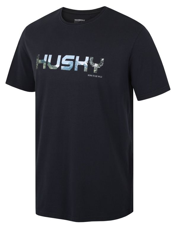 HUSKY Men's cotton T-shirt HUSKY Tee Wild M black