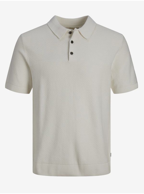 Jack & Jones Men's Cream Polo Shirt Jack & Jones Blusandri - Men's