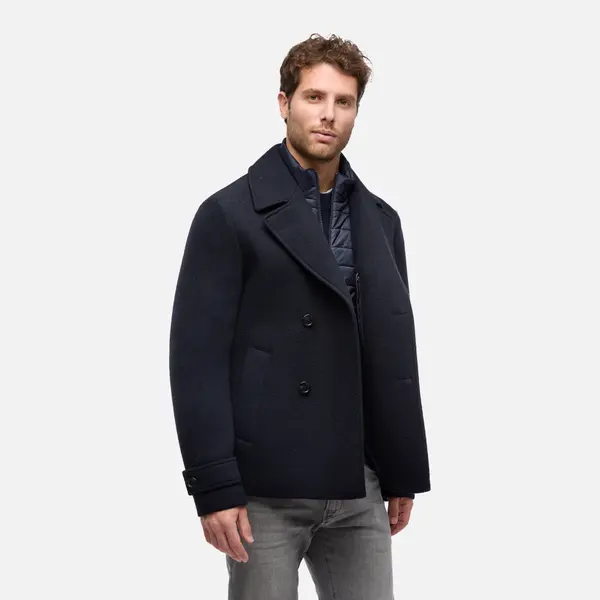 GEOX Men's Dark Blue Coat Geox Claudio - Men's