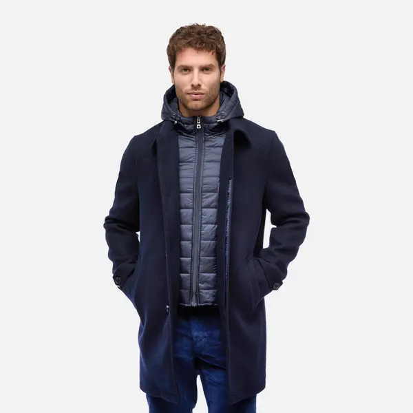 GEOX Men's Dark Blue Coat Geox Monreale - Men's