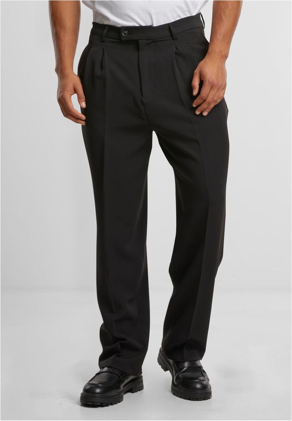 Urban Classics Men's Double Pleated Pants - Black