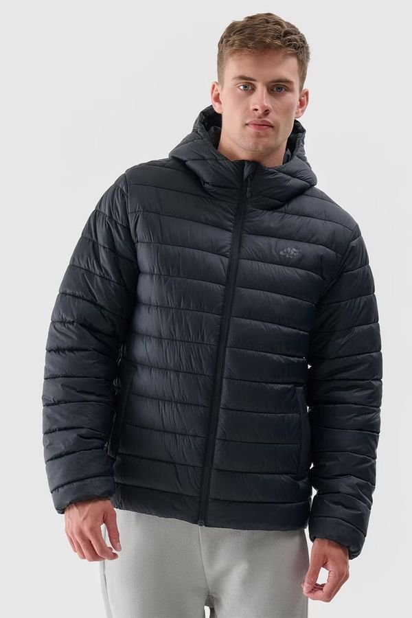 4F Men's Down Jacket With Hood 4F Black 4FWAW24TDJ