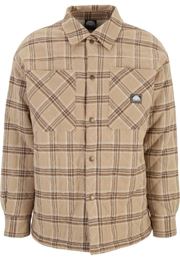 Southpole Men's flannel shirt jacket beige