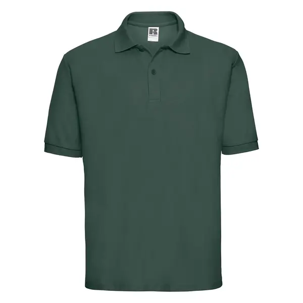 RUSSELL Men's Green Polycotton Polo Shirt Russell
