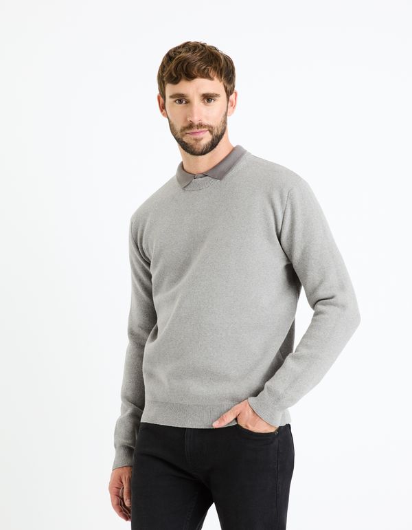 Celio Men's grey basic sweater Celio Beclo