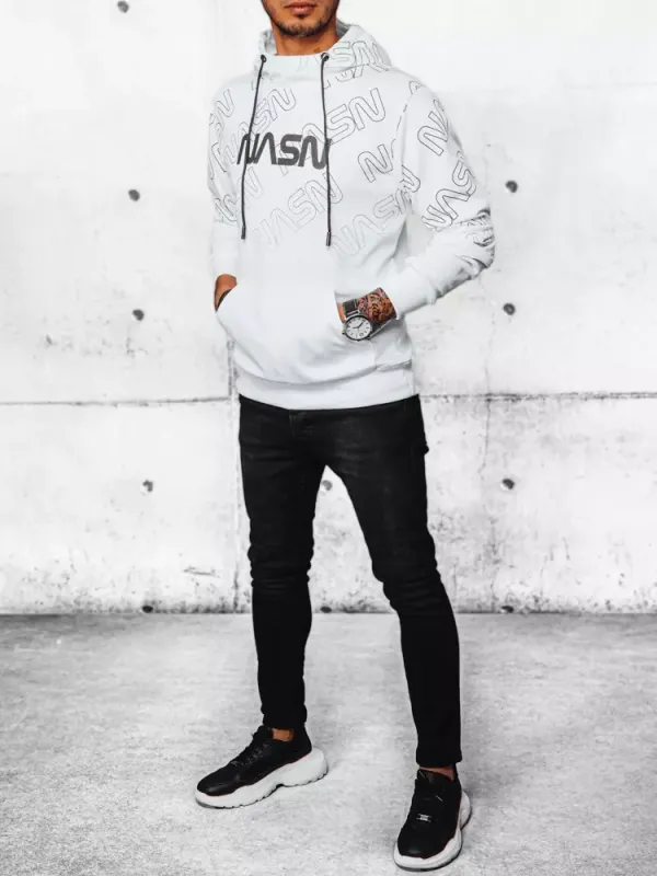 DStreet Men's Hooded Sweatshirt White Dstreet