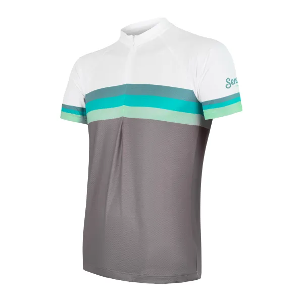 Sensor Men's Jersey Sensor Cyklo Summer Stripe Grey/Green