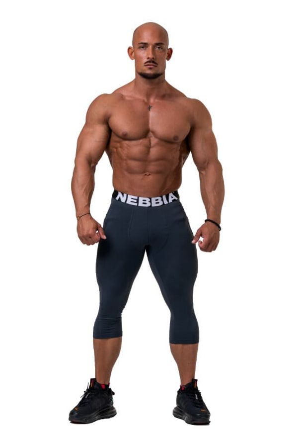 NEBBIA Men's Leggings Nebbia 1965 Legend of Today leggings calf lenght 188 dark grey M