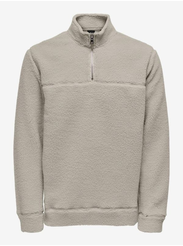 Only Men's Light Grey Sweatshirt ONLY & SONS Remy - Men