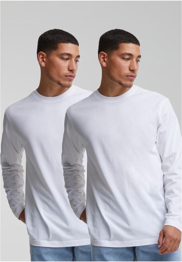 Urban Classics Men's long-sleeved T-shirt Basic 2-Pack white+white