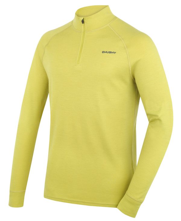 HUSKY Men's merino sweatshirt HUSKY Aron Zip M lime green