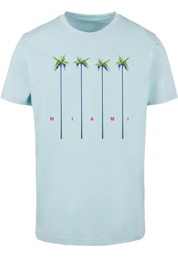 Mister Tee Men's Miami Palms T-Shirt - Ocean Blue